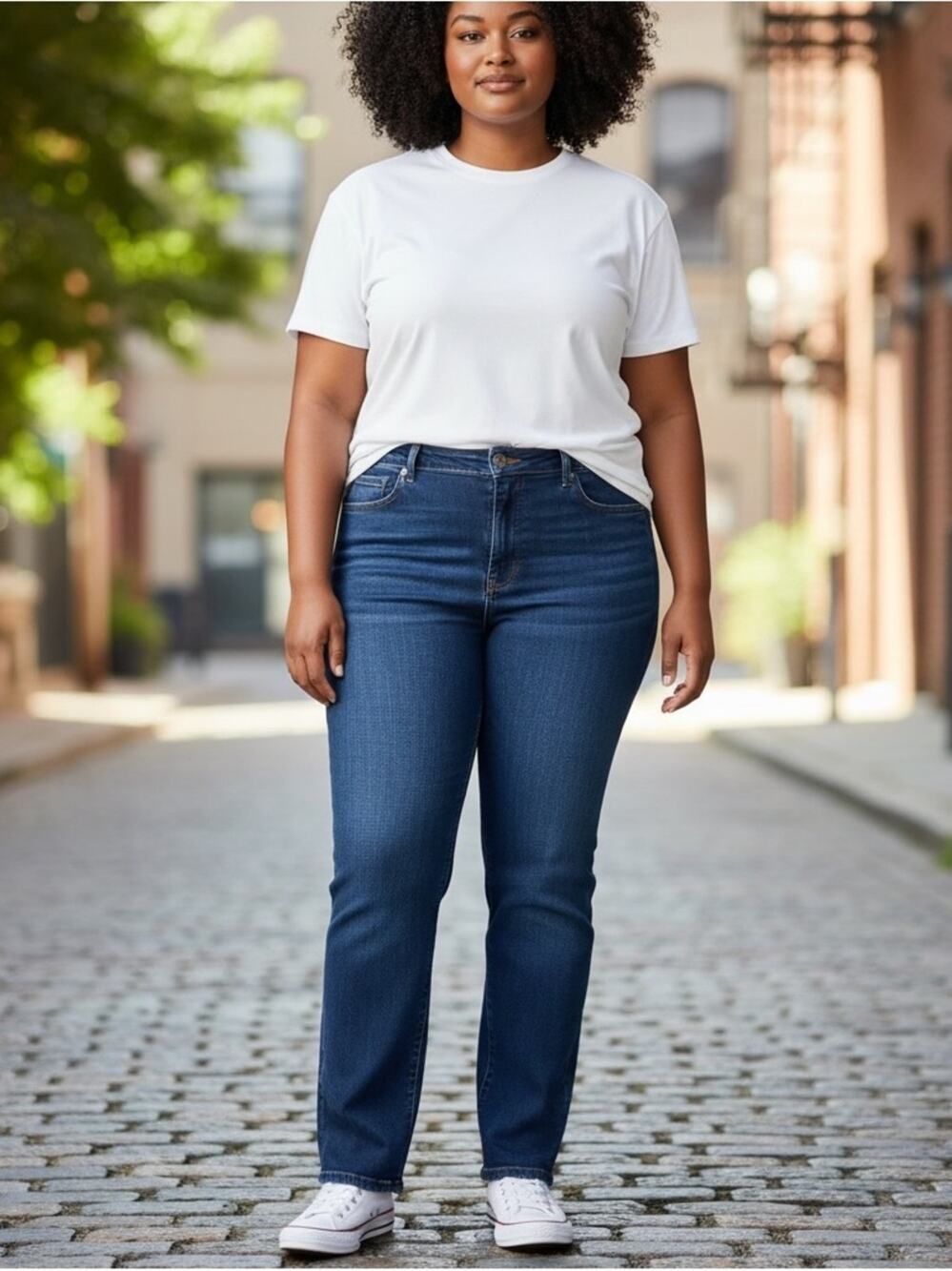 WARP + WEFT Women’s 20 OAKLAND STRAIGHT Blue Jeans